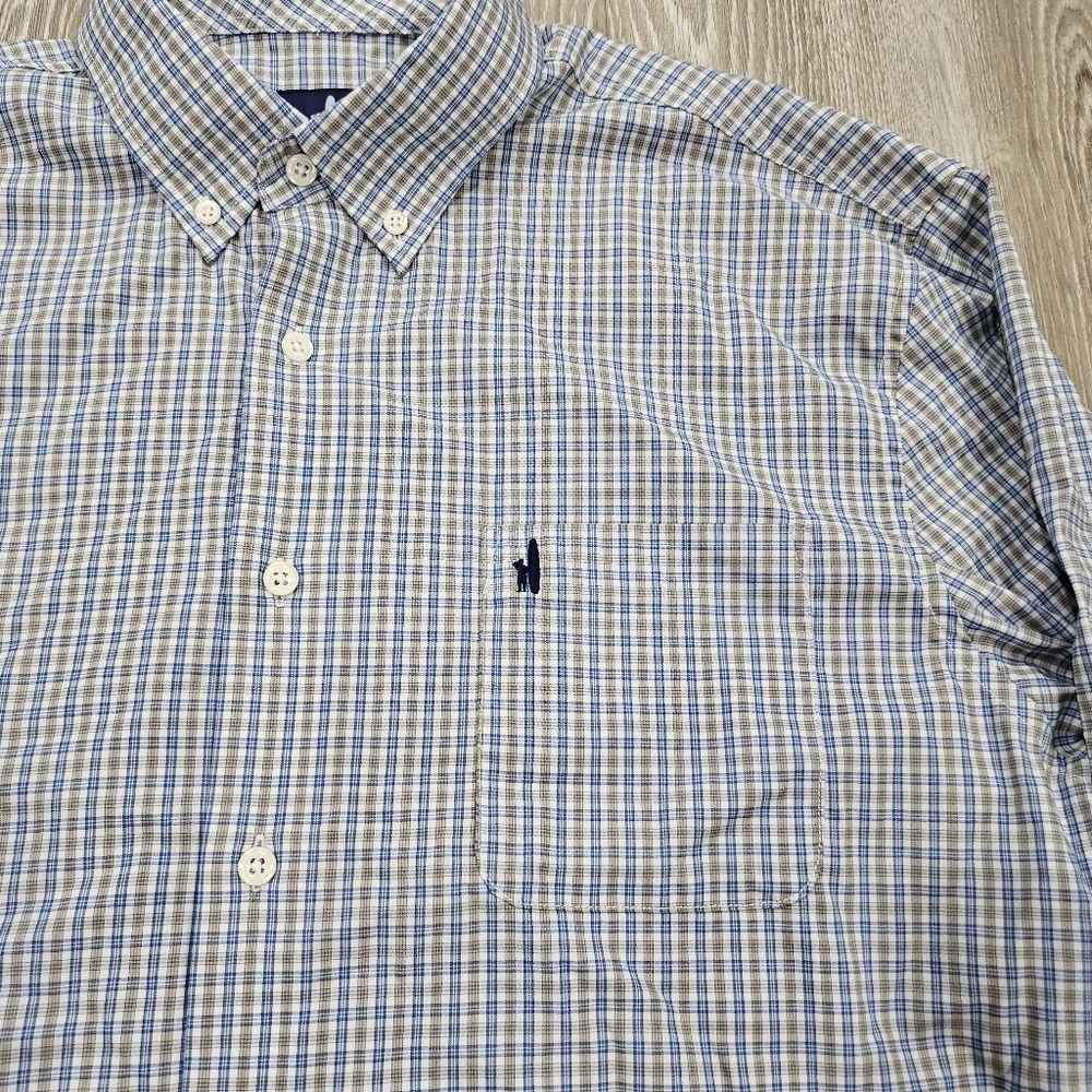 Johnnie-o Men's Blue Checkered Shirt - Picture 2 of 7